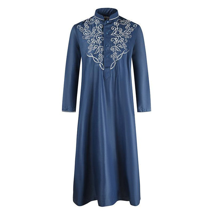 Spring And Summer Men'S Robe, Middle Eastern Muslim Long-Sleeved Robe - Mamofa Global Store