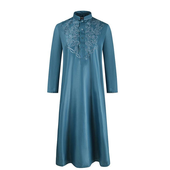 Spring And Summer Men'S Robe, Middle Eastern Muslim Long-Sleeved Robe - Mamofa Global Store