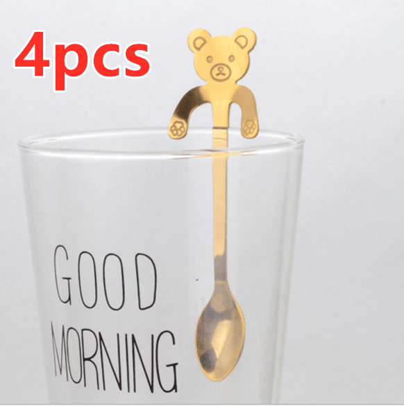 Coffee spoon, 304 creative stainless spoon, dessert spoon, cute cartoonhandle, hangingfeces coffee spoon - Mamofa Global Store