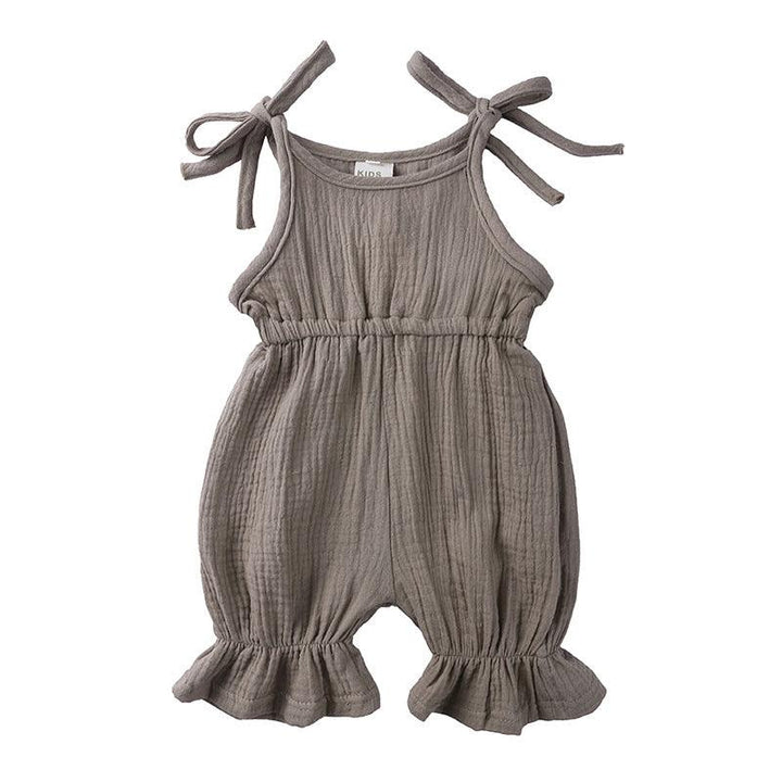 New Arrivals Newborn Toddler Baby Girls Sleeveless Solid Romper Jumpsuit Outfit - Mamofa Global Store