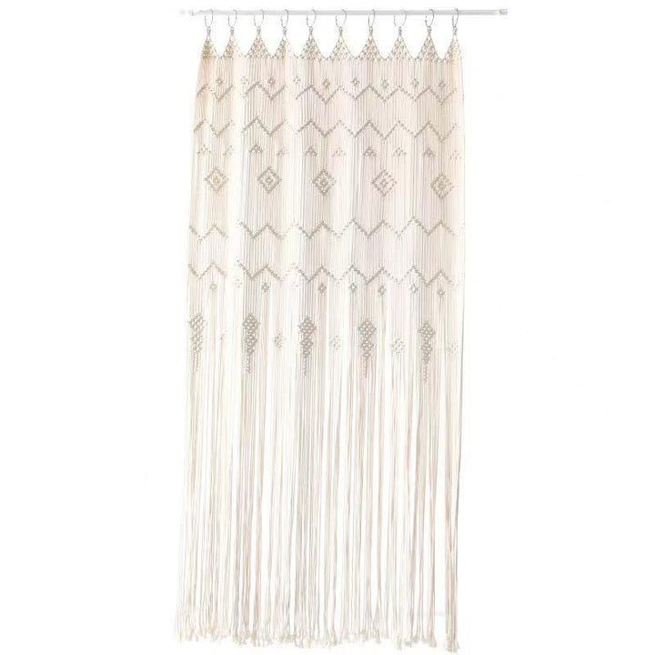 Finished Hoop Door Curtain Bohemian Tapestry Hand Woven Curtain European Style - Mamofa Global Store