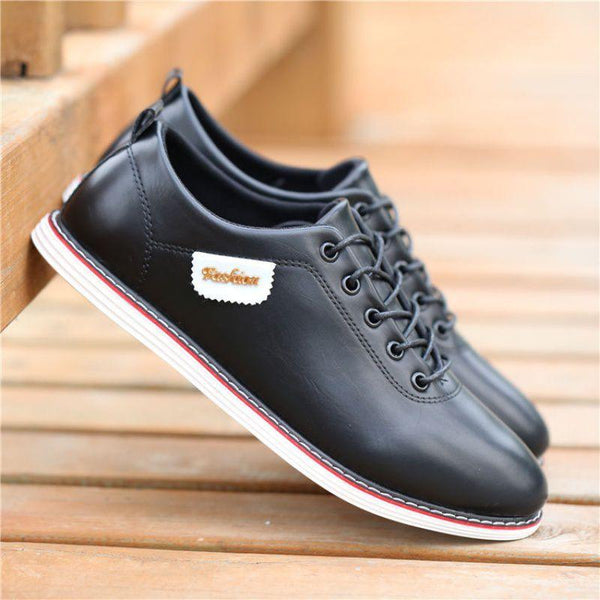 Men's PU Leather Business Casual Shoes for Man Outdoor Breathable Sneakers Male Fashion Loafers Walking Footwear Tenis Feminino - Mamofa Global Store