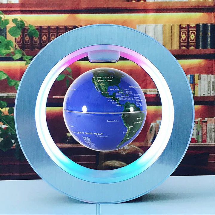 Round LED World Map Floating Globe Magnetic Levitation Light Anti Gravity Magic - Mamofa Global Store