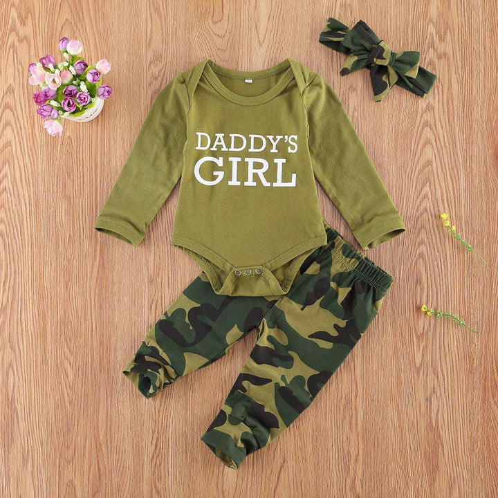 New Products Set Letter Camouflage Printed Children Set - Mamofa Global Store