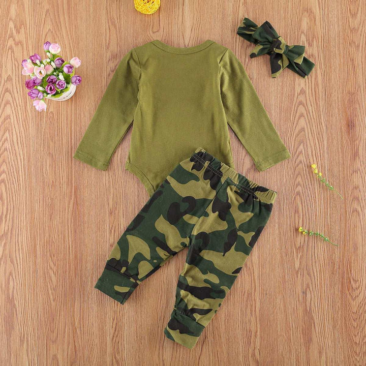 New Products Set Letter Camouflage Printed Children Set - Mamofa Global Store