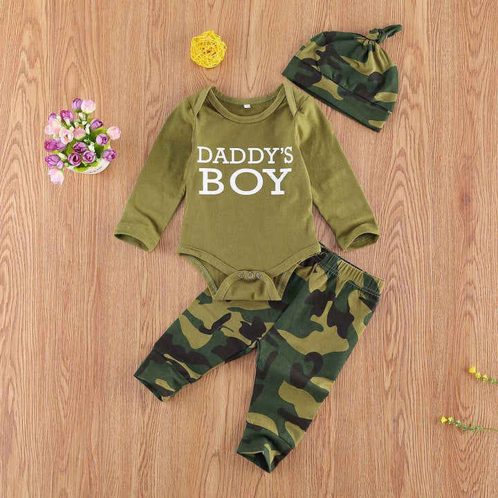 New Products Set Letter Camouflage Printed Children Set - Mamofa Global Store