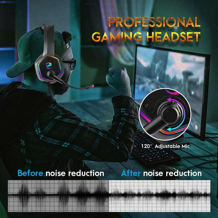 Gaming 3D Sound Effect GAMINGHEADSET Noise Canceling Headphones - Mamofa Global Store