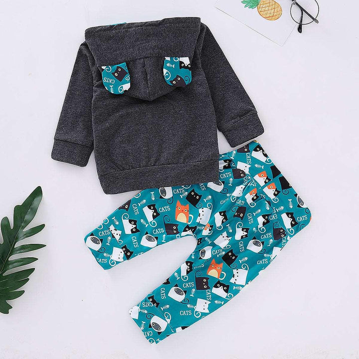 Cute cat print set - Mamofa Global Store