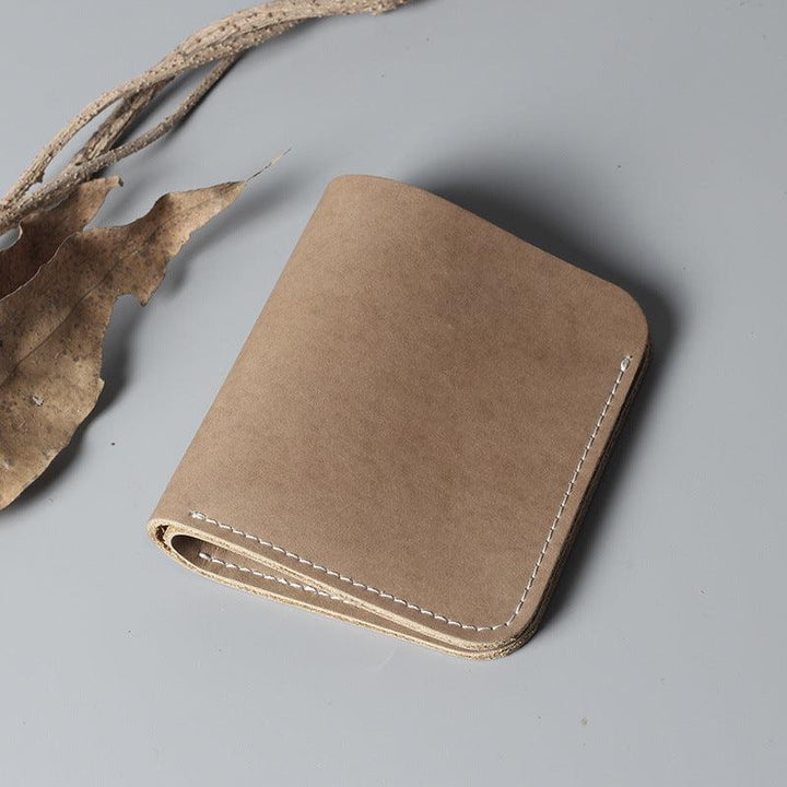 Men's And Women's Simple Hard Leather Wallet - Mamofa Global Store