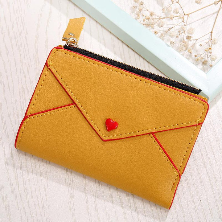 Heart-shaped Short Women's Pu Card Bag - Mamofa Global Store