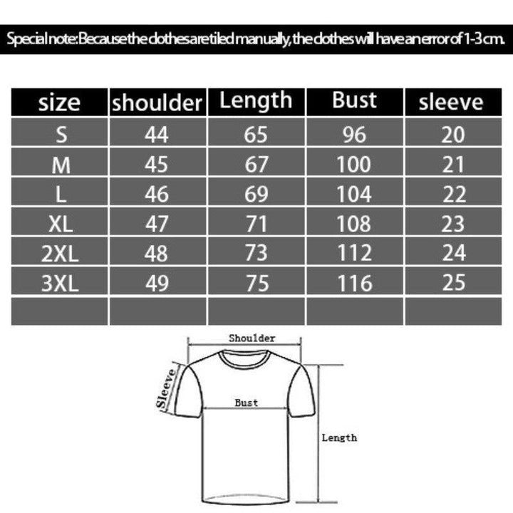 European And American Cartoon Digital Printing Casual Round Neck T-shirt - Mamofa Global Store