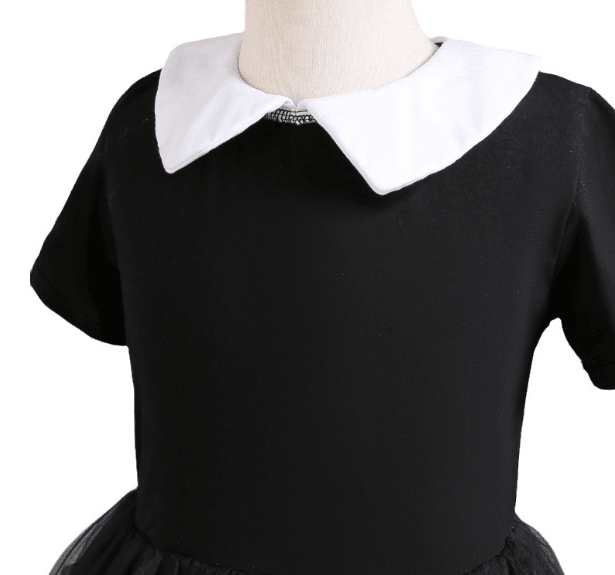 Children Shirt Black Drama Same Style Girl Cosplay Clothes Doll Collar Mesh Umbrella Princess Dress - Mamofa Global Store