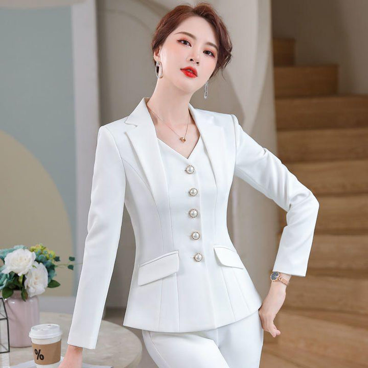 Women's Suit Jacket New Autumn And Winter Leisure Two-piece Suit - Mamofa Global Store