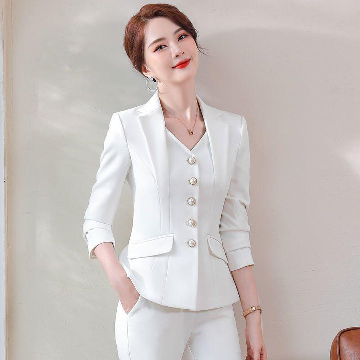 Women's Suit Jacket New Autumn And Winter Leisure Two-piece Suit - Mamofa Global Store