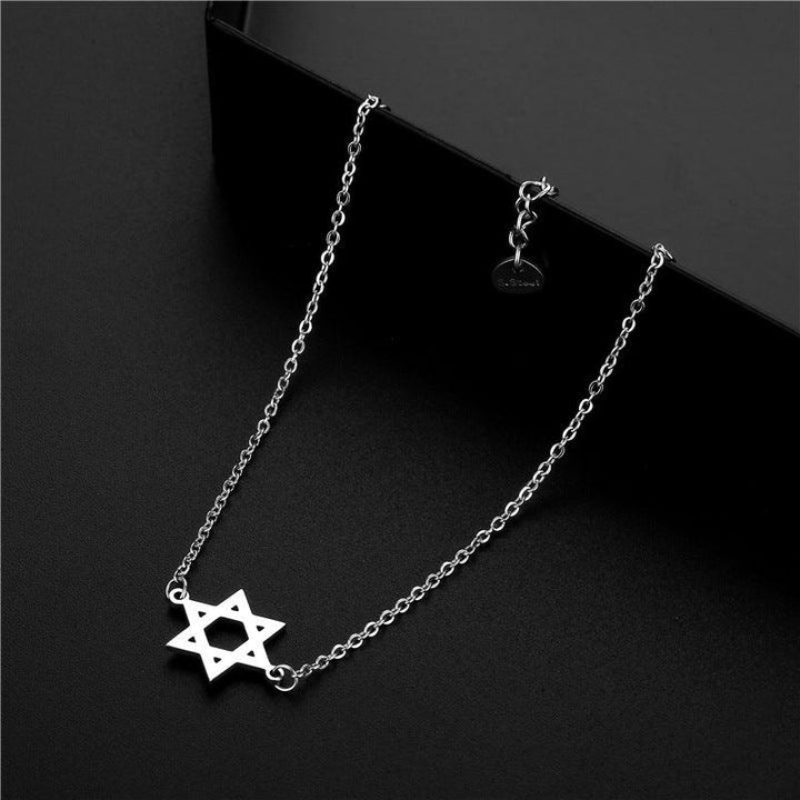 Stainless Steel Six-pointed Star Bracelet Titanium Steel - Mamofa Global Store