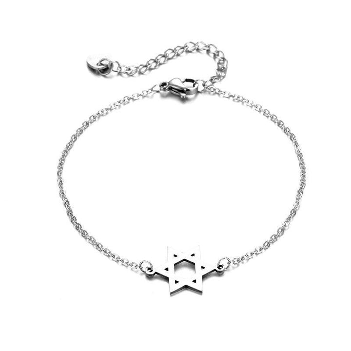 Stainless Steel Six-pointed Star Bracelet Titanium Steel - Mamofa Global Store