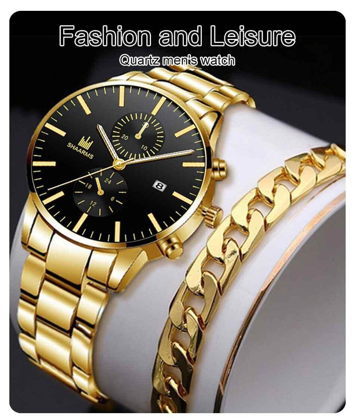 Fake Hree Eye Fashion Business Quartz Watch - Mamofa Global Store