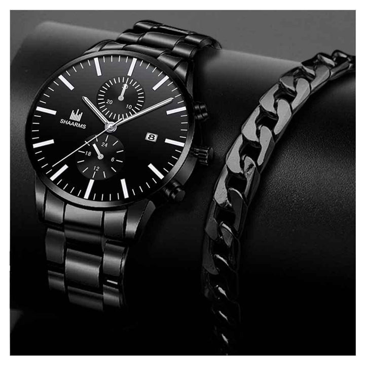 Fake Hree Eye Fashion Business Quartz Watch - Mamofa Global Store