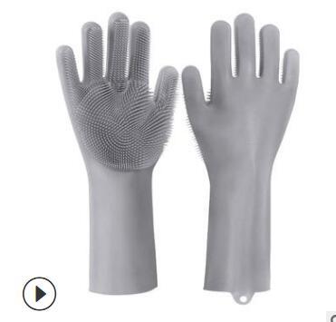 Silicone Heat-resistant Cleaning Brush Scrubbing Gloves - Mamofa Global Store