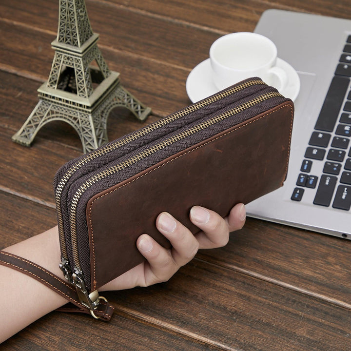 Men's Wallet Genuine Leather Fashion Retro Long Wallet - Mamofa Global Store