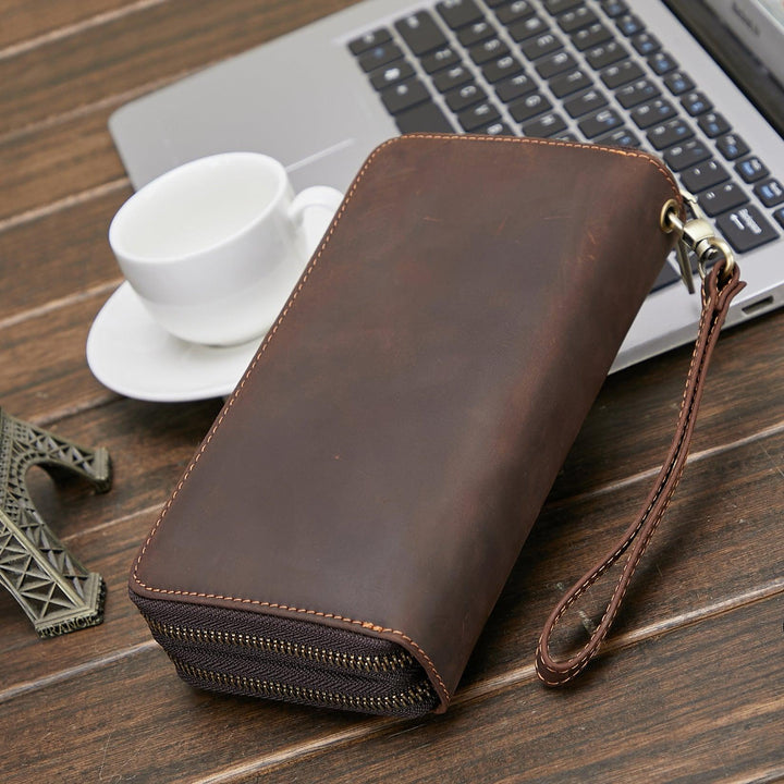 Men's Wallet Genuine Leather Fashion Retro Long Wallet - Mamofa Global Store