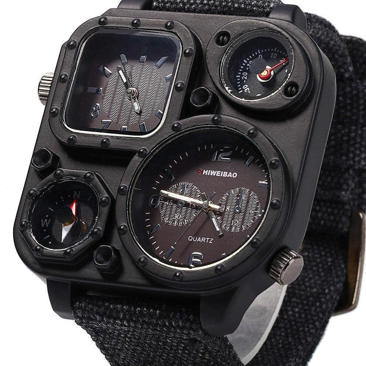 Men's Military Watch Multi-time Zone Personalized Dial - Mamofa Global Store