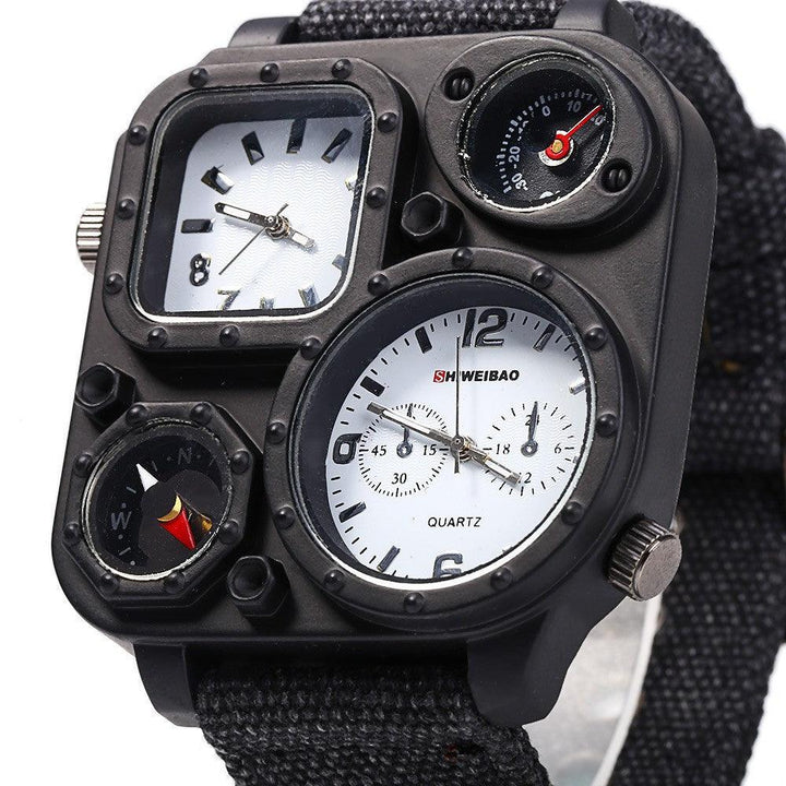 Men's Military Watch Multi-time Zone Personalized Dial - Mamofa Global Store