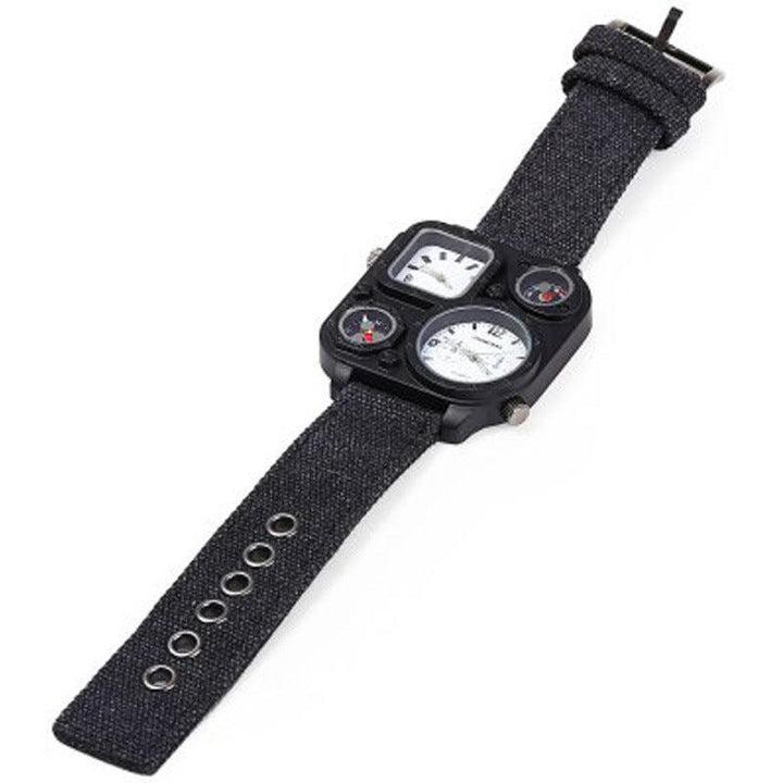 Men's Military Watch Multi-time Zone Personalized Dial - Mamofa Global Store