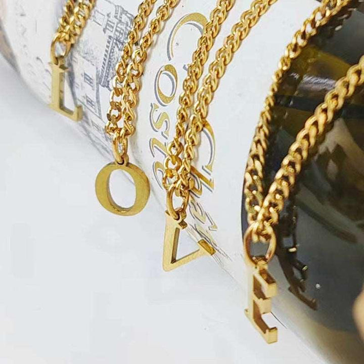 26 Letters All-Match 14K Stainless Steel Necklace - Mamofa Global Store