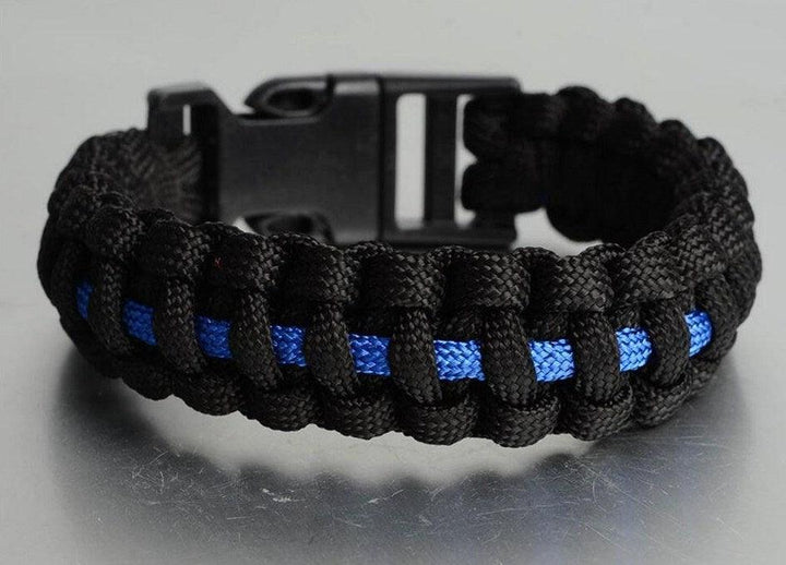 Men's And Women's Blue Line Paracord Bracelet - Mamofa Global Store