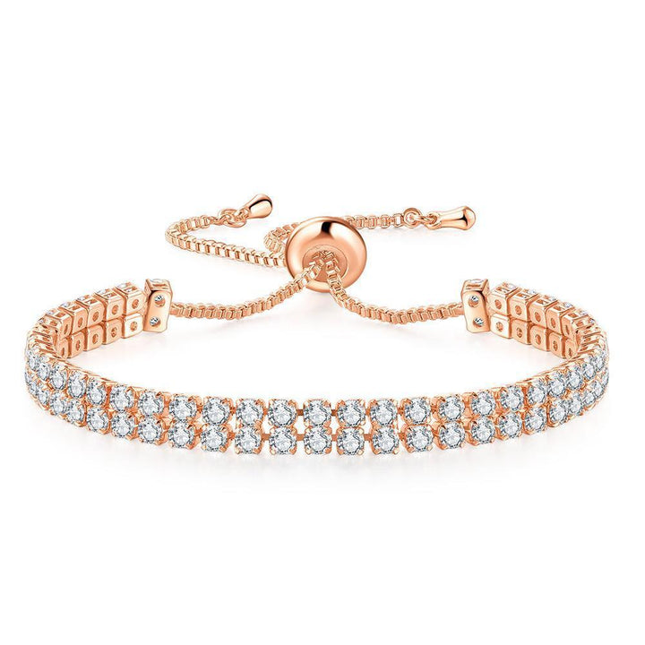 Fashion Double Row Zircon Bracelet For Women - Mamofa Global Store