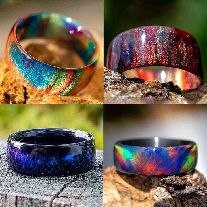 Acrylic-based Resin Personality Simple Colorful Ring - Mamofa Global Store