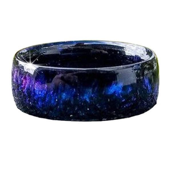 Acrylic-based Resin Personality Simple Colorful Ring - Mamofa Global Store