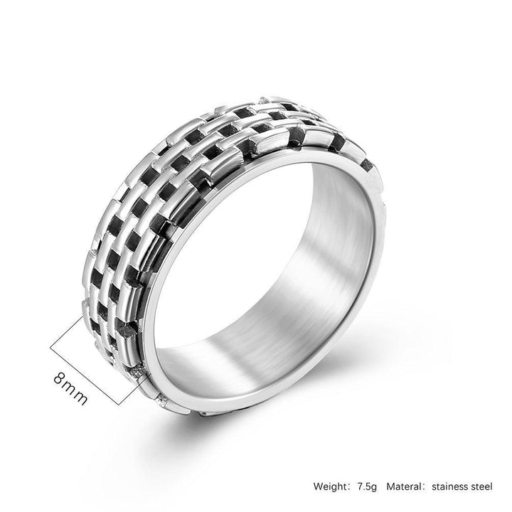 Personality Hollow Out Titanium Steel Spinning Ring - Mamofa Global Store