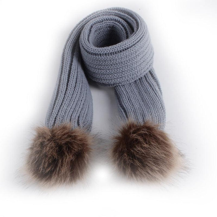 Children's Fashionable Warm Hat And Scarf Set - Mamofa Global Store