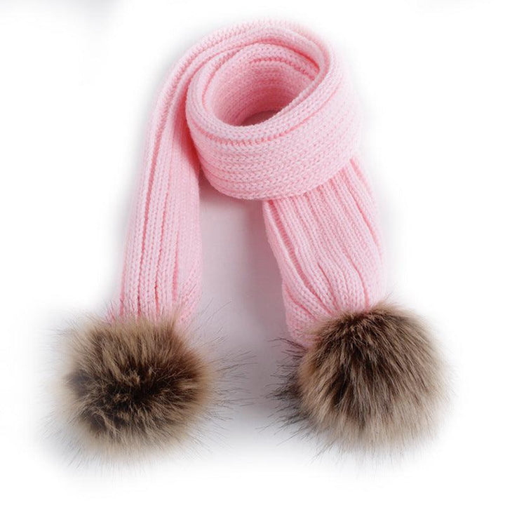 Children's Fashionable Warm Hat And Scarf Set - Mamofa Global Store