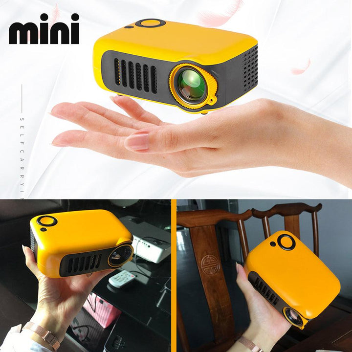 Mini Portable Projector 800 Lumens Eye-Care 1080p LCD 50,000 Hours Lamp Life Home Cinema Video Projector - Mamofa Global Store