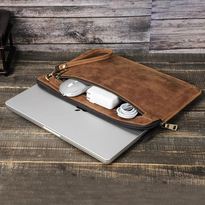 New Protective Case Crazy Horse Leather Notebook Computer Liner Bag - Mamofa Global Store