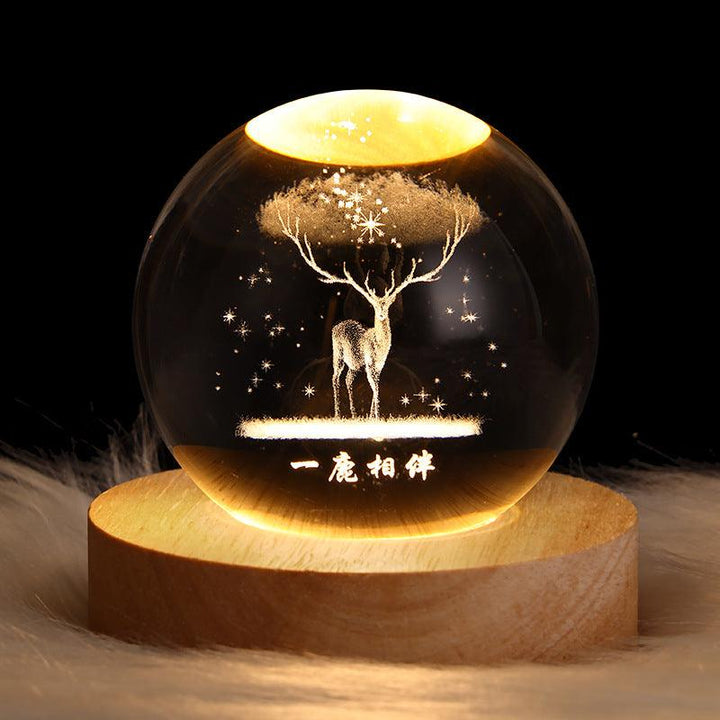 Starry Sky and Planets Crystal Ball Night Lamp - Mamofa Global Store