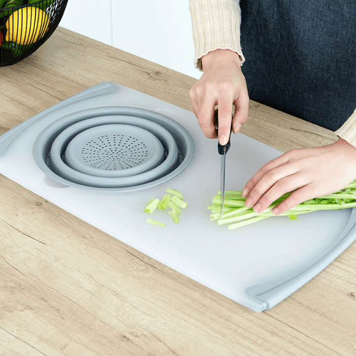 Innovative Multi-Functional 3 in 1 Chopping Board Detachable Folding Drain Basket Sink Cutting Board - Mamofa Global Store