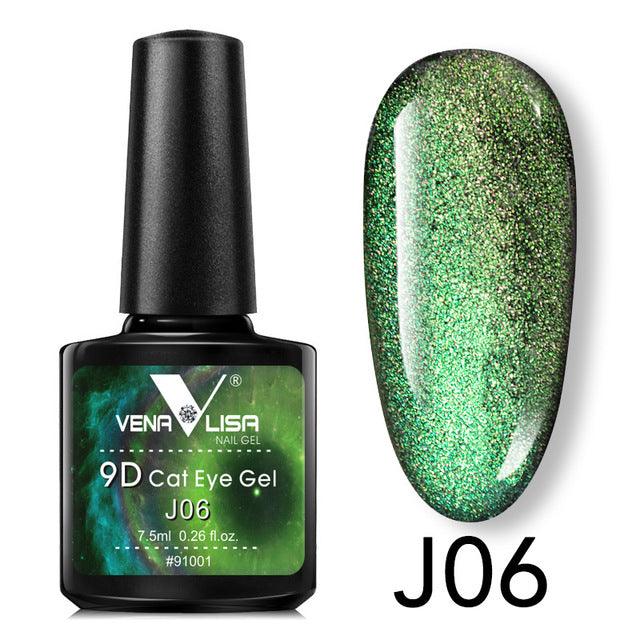 Venalisa 9D Gel Varnish Cat Eye Magic Chameleon Gel Varnish Nail Manicure Galaxy Starry Magnetic Multicolor 5ml Nail Gel Polish - Mamofa Global Store