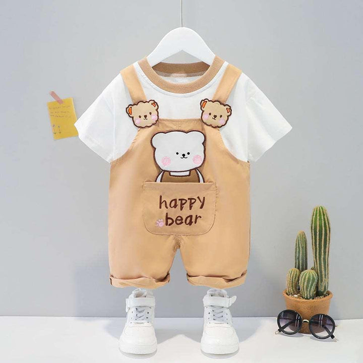 Children's Clothing Men And Women Baby Summer Cartoon Short-sleeved Overalls - Mamofa Global Store