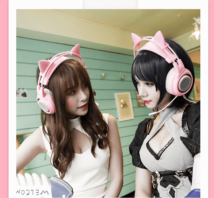 G951 Gaming Headset USB 7.1 Virtual Surround Sound Headsets LED Cat Ear Headphones - Mamofa Global Store