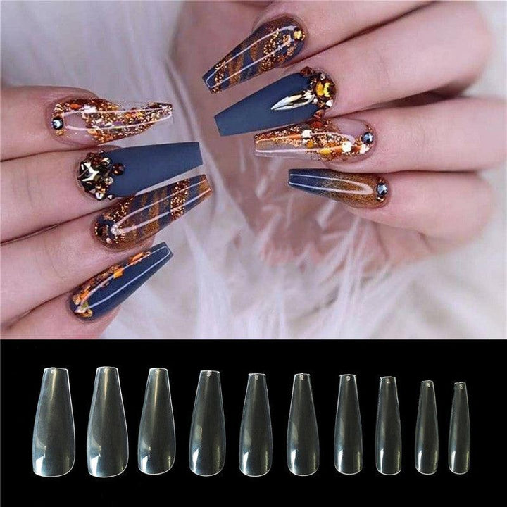 tablets of transparent natural color ballet fake nails - Mamofa Global Store