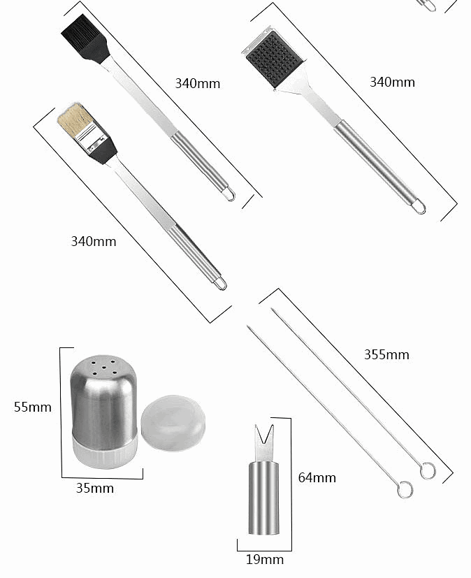 Premium 10-Piece Stainless Steel BBQ Barbecue Tools Set - Mamofa Global Store