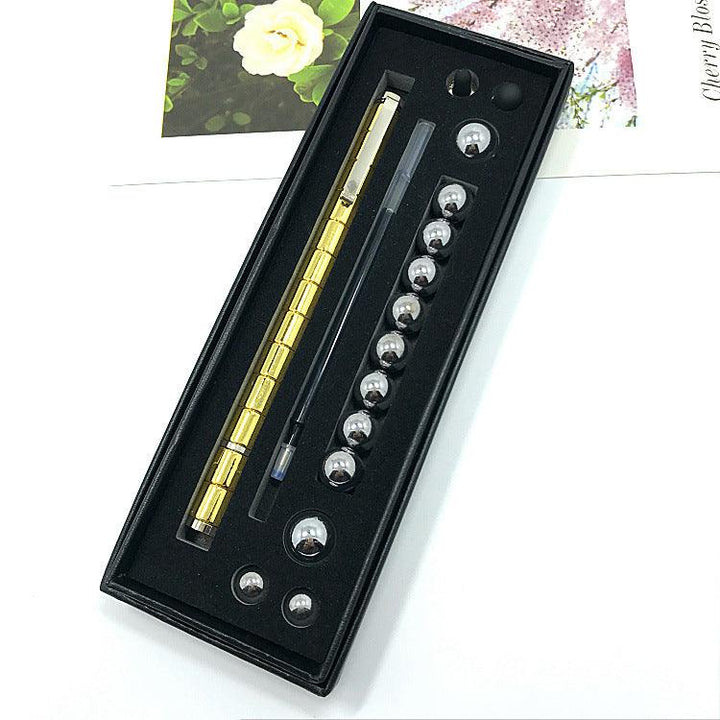 Stress Reducer Relief Toys Gift Box funny black golden kits Fidget magnetic polar pen with stylus ball pen - Mamofa Global Store