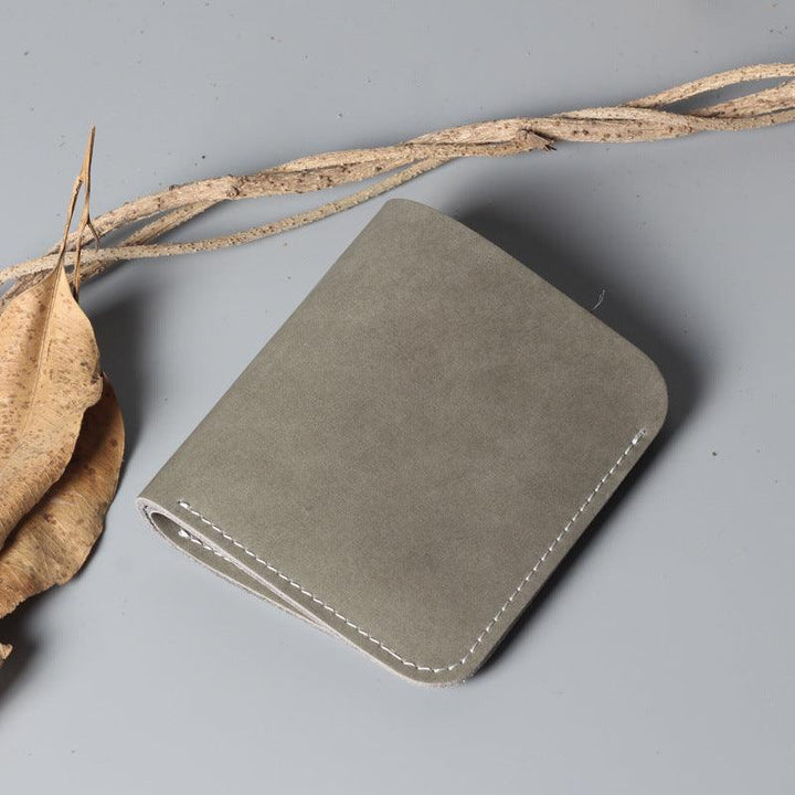 Men's And Women's Simple Hard Leather Wallet - Mamofa Global Store