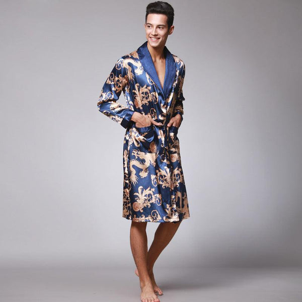 men silk robe - Mamofa Global Store