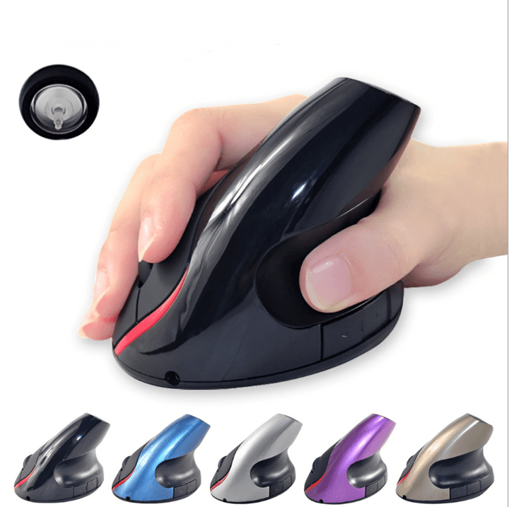 Wireless Vertical Vertical Rechargeable Battery Mouse Ergonomic Grip Mouse - Mamofa Global Store