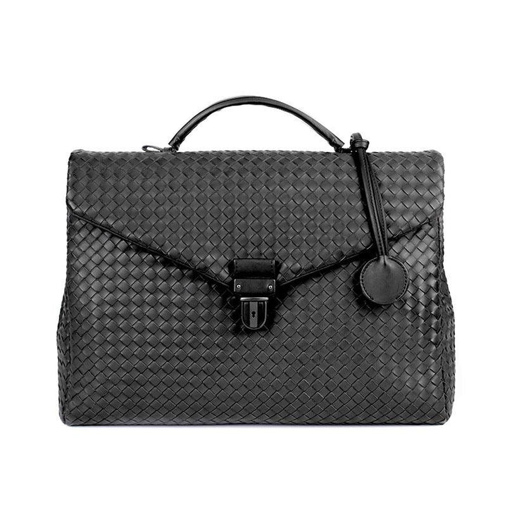 Men's Briefcase Casual Flap Weave Business - Mamofa Global Store